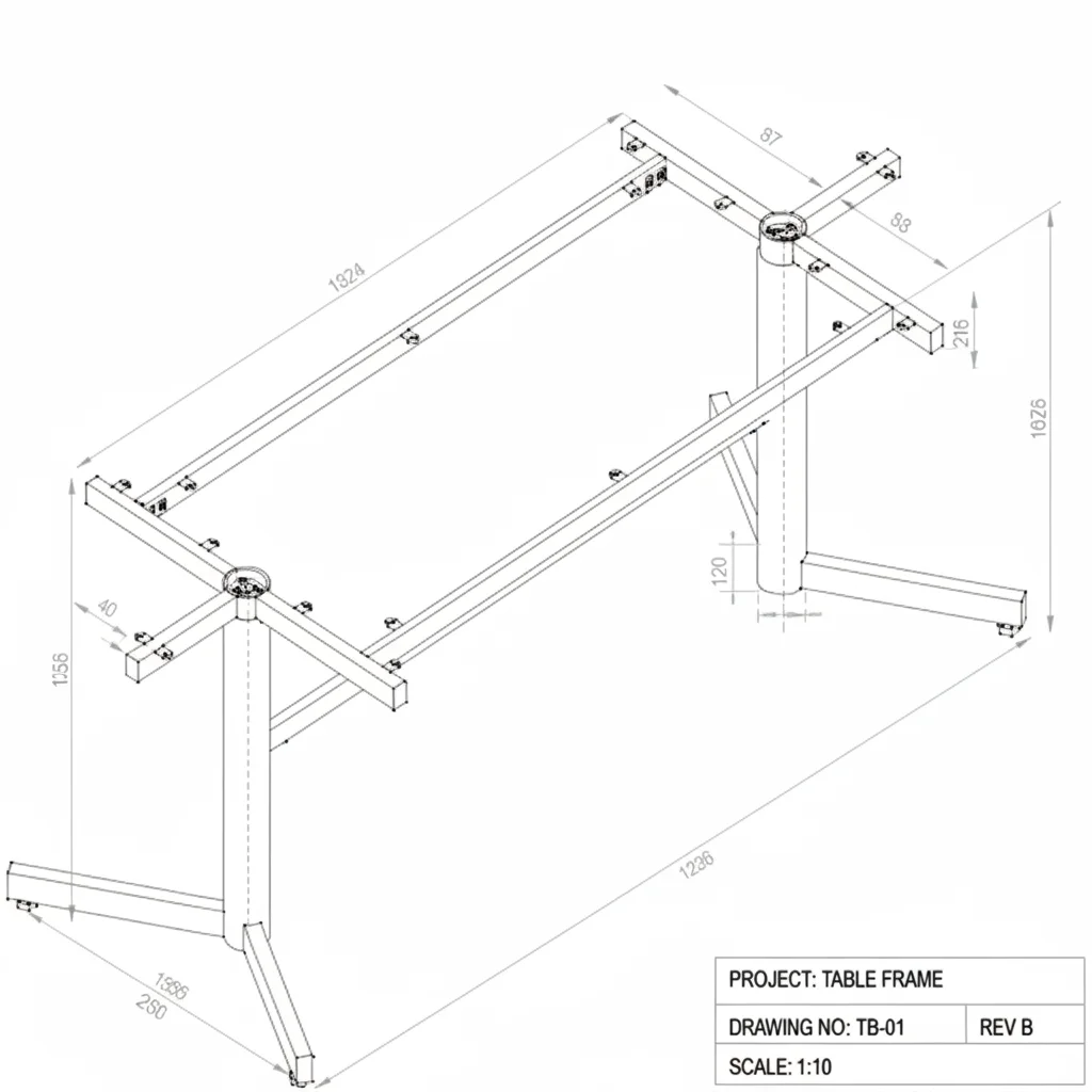 DD Supreme Metal Boardroom Table Base