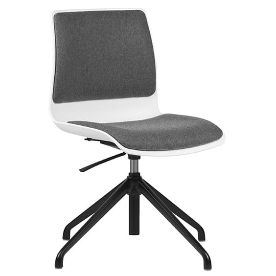 ST Pod White Plastic Shell Upholstered Boardroom Chair