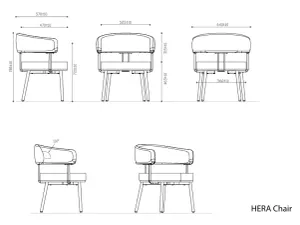 RL Hera PU Leather Upholstered Black Metal Base Breakout Chair thumbnail 4