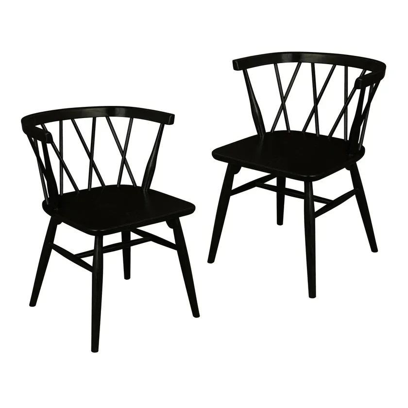 CT Sierra Cross Back Solid Timber Dining Chair - Set of 2