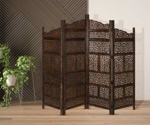 VI Vasco Solid Timber 4 Panel Space Dividing Screen thumbnail 3