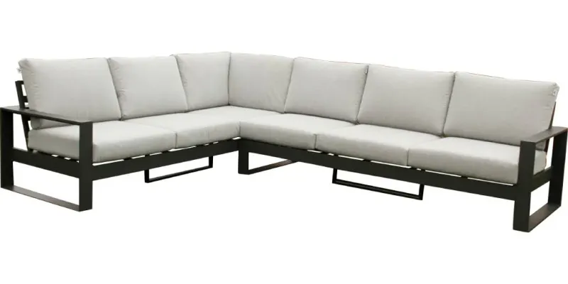 VI Burano Aluminium Outdoor 5 Seater Corner Lounge with Cushion