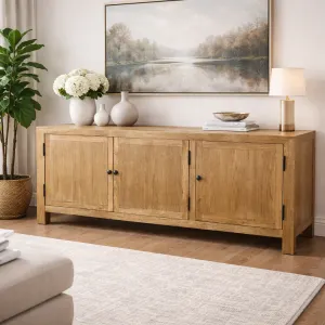 MF Oak Timber 3 Door TV Unit thumbnail 2