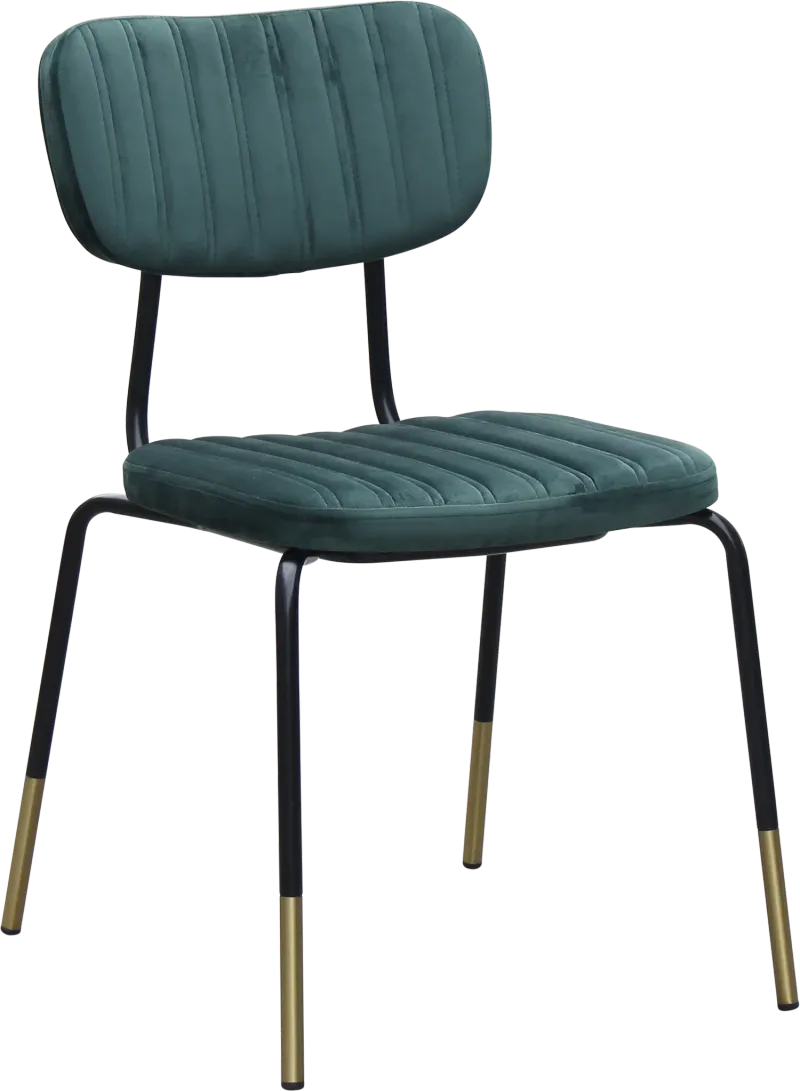 FL Tiramisu Velvet Upholstered Black Leg Brass Tip Hospitality Function Chair