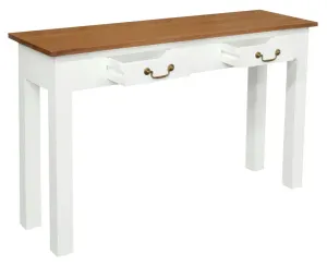 CT Tasmania Solid Timber 2 Drawer Straight Leg Sofa Table thumbnail 6