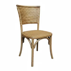 MF Provincial Oak Timber Frame with Rattan Dining Chair thumbnail 7