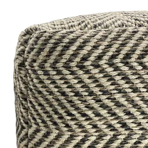 SH Belem Jute Upholstered Ottoman thumbnail 2