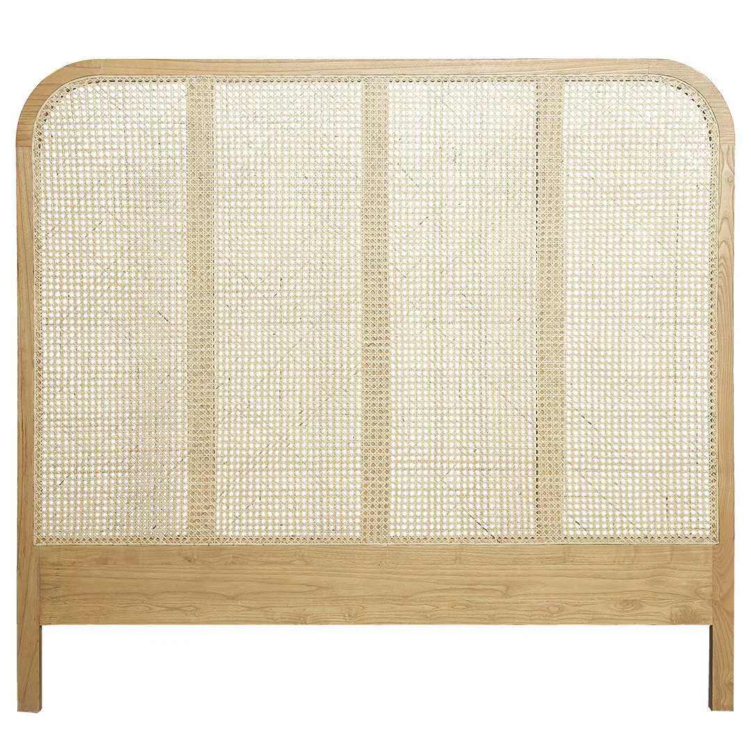 SH Pearl Harbour Timber Frammed Rattan Bedhead- King