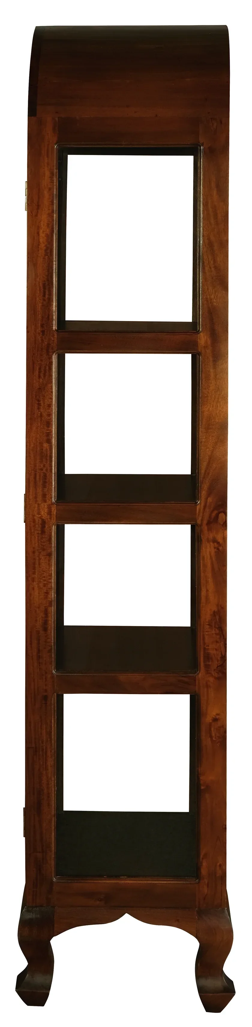 CT Queen Anne Solid Timber Single Dome Display Cabinet Large