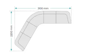 OL Willow Fabric Upholstered Reception Area Corner Sofa thumbnail 6