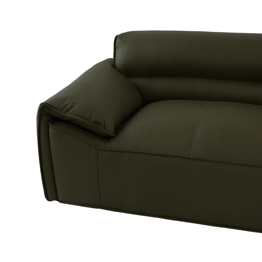 VI Zander Leather Upholstered 3+2 Seaters Sofa Set
