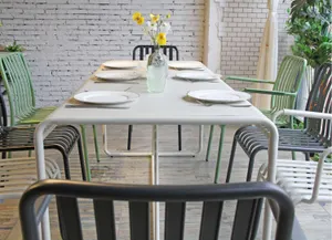 FL Bordeaux Aluminium Hospitality Outdoor Dining Table thumbnail 8