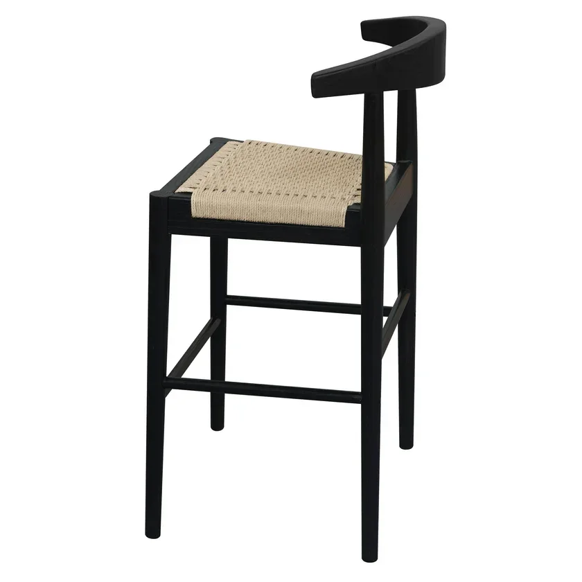 CT Arden Solid Oak Timber Loom Seat Counter Stool