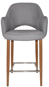 EZ Albury Upholstered Barstool with Light Oak Legs thumbnail 16