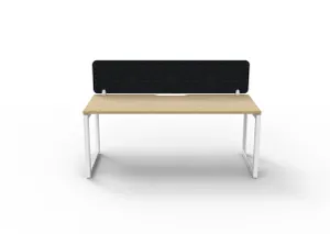 RL Infinity Loop Leg Single Sided Workstation with Black Eco Panel Screen thumbnail 9