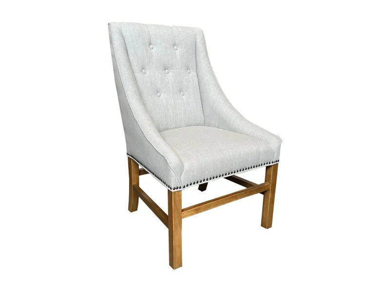 MF Hennessy Fabric Upholstered Timber Leg Dining Chair