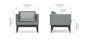 OL Madison PU Leather Upholstered Single Seater Breakout Lounge thumbnail 3