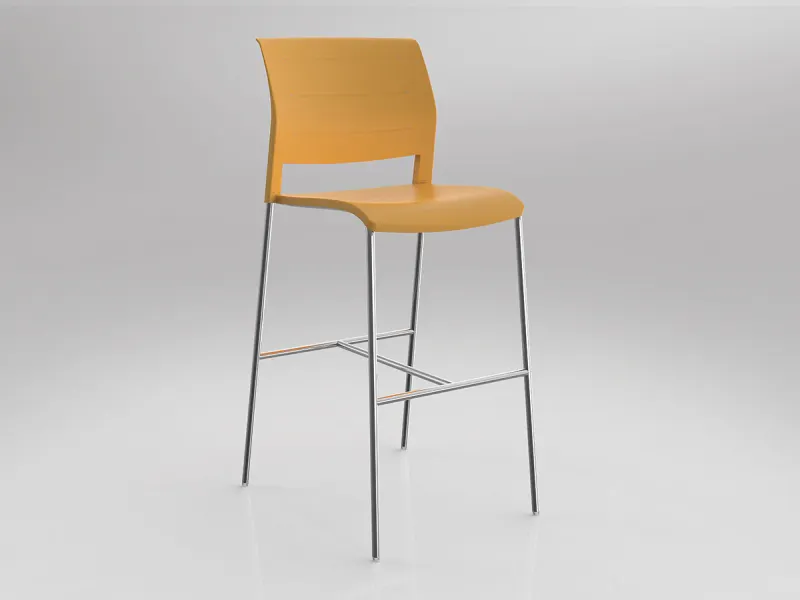 OL Game Chrome Leg Barstool
