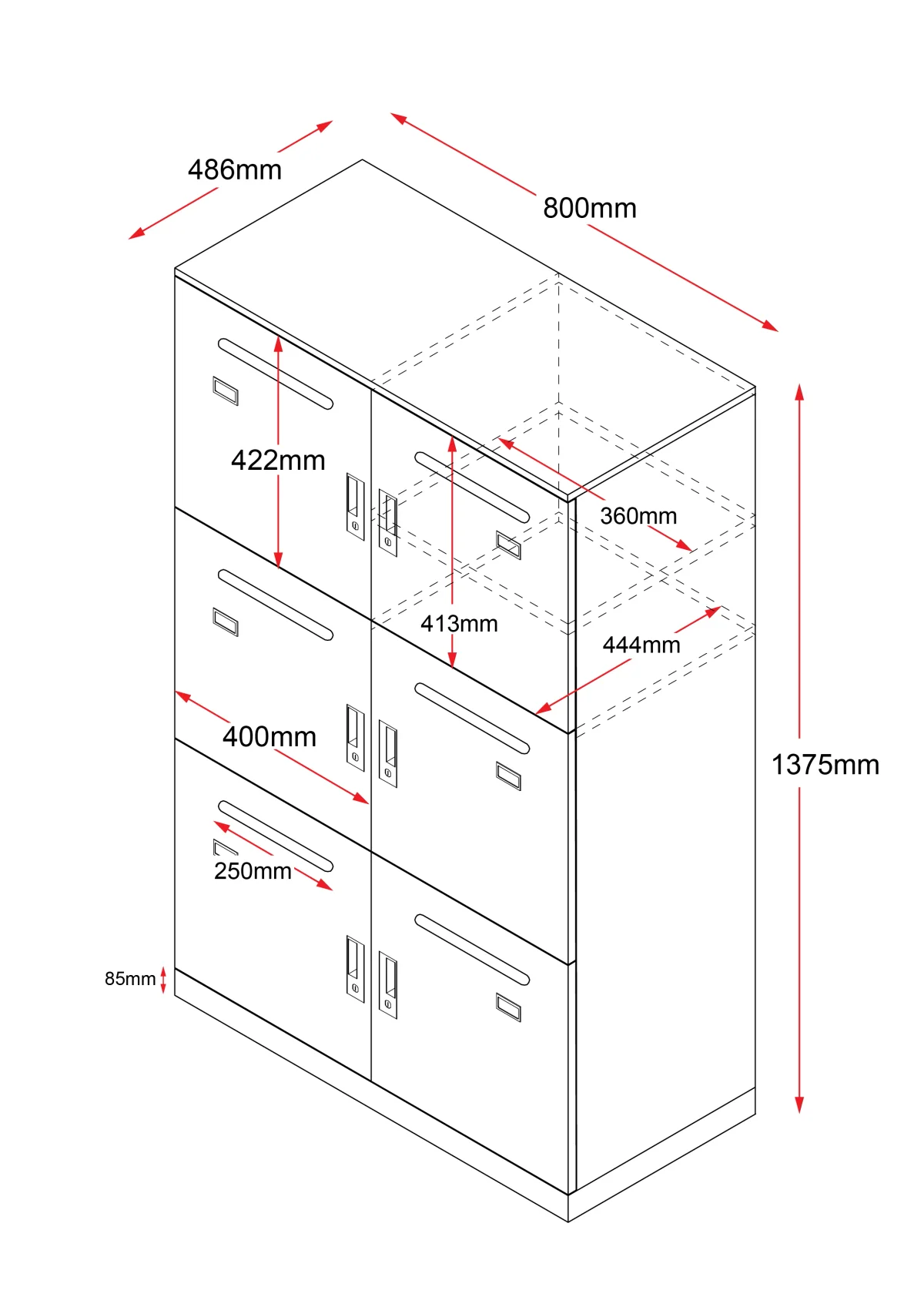 RL Go Office Metal Locker Unit