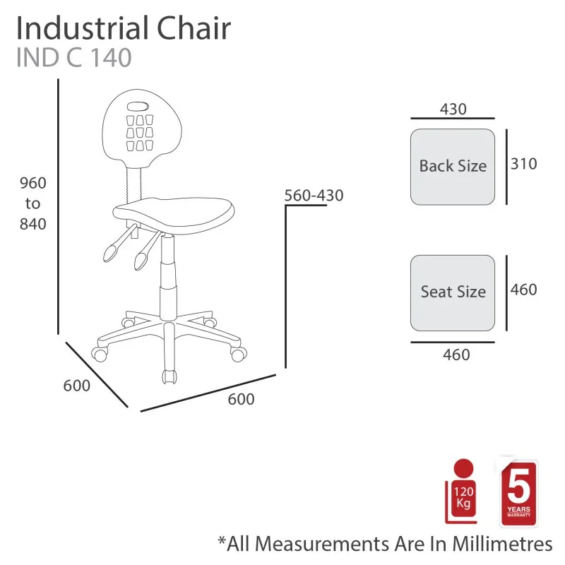 MA PU Upholstered Industrial Chair