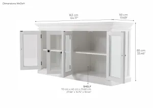NS Halifax Solid Timber Display Buffet with 4 Glass Doors thumbnail 3