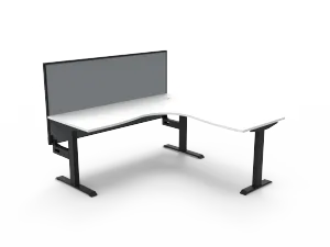 RL Boost Static Corner Desk with Aluminium Framed Screen thumbnail 13
