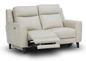 VI Newman 2 Seater Electric Recliner Leather Lounge thumbnail 2