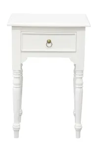 CT Huntley Solid Timber Turn Leg 1 Drawer Side Table thumbnail 9