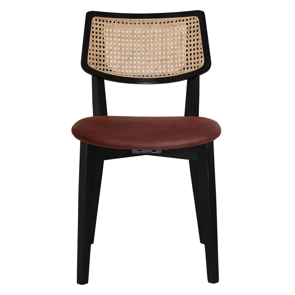 EZ Phoenix Solid Timber Framed Rattan Back Hospitality Dining Chair