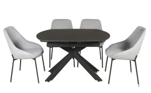 VI Kross Metal Leg Ceramic Top Extandable Dining Table thumbnail 10