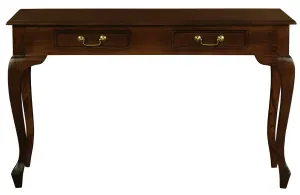 CT Queen Anne Solid Timber 2 Drawer Sofa Table thumbnail 8