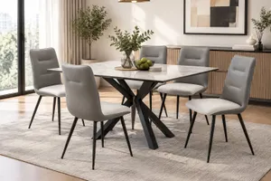 MD Norwest PU Upholstered Metal Leg Dining Chair thumbnail 4