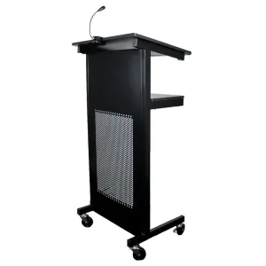 RL Heavy Duty Lectern with Melamine Shelves and Castors thumbnail 2