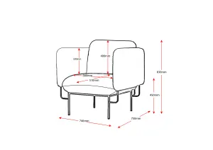 RL Capri Fabric Upholstered 1 Seater Reception Area Lounge thumbnail 5