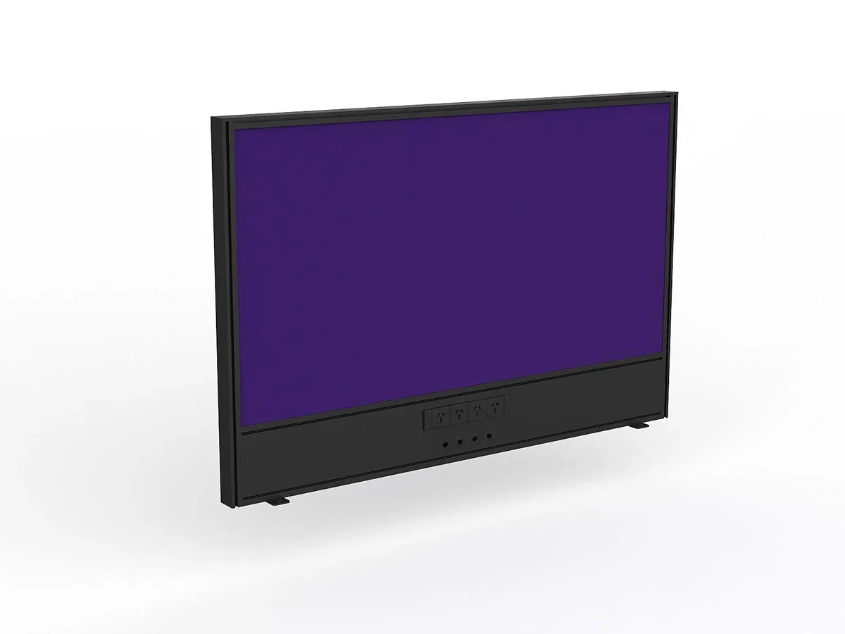 OL Studio Screen with Ducting for Agile Shared Desk – Breath Fabric with Black Frame thumbnail 13