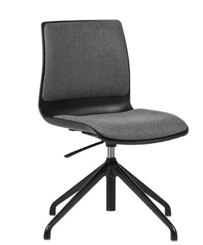 ST Pod Black Plastic Shell Upholstered Boardroom Chair