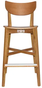 EZ Rialto Light Oak Stained Solid Timber Framed Barstool thumbnail 5