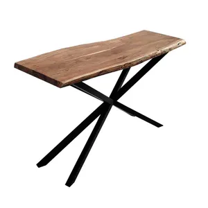 VI Elba Solid Timber Metal Legs Console Table thumbnail 1