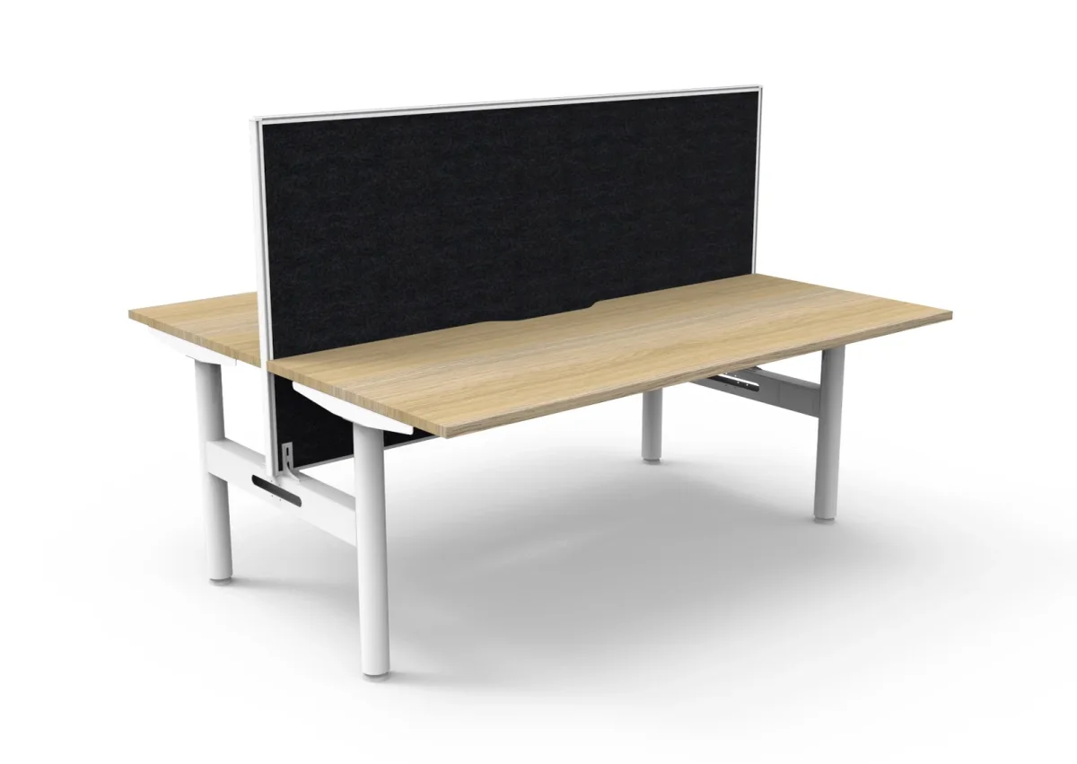 RL Halo Static Back to Back 2 User Workstation with Framed Screen