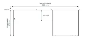 OL AltoSystem 90° Corner Workstation in White thumbnail 5