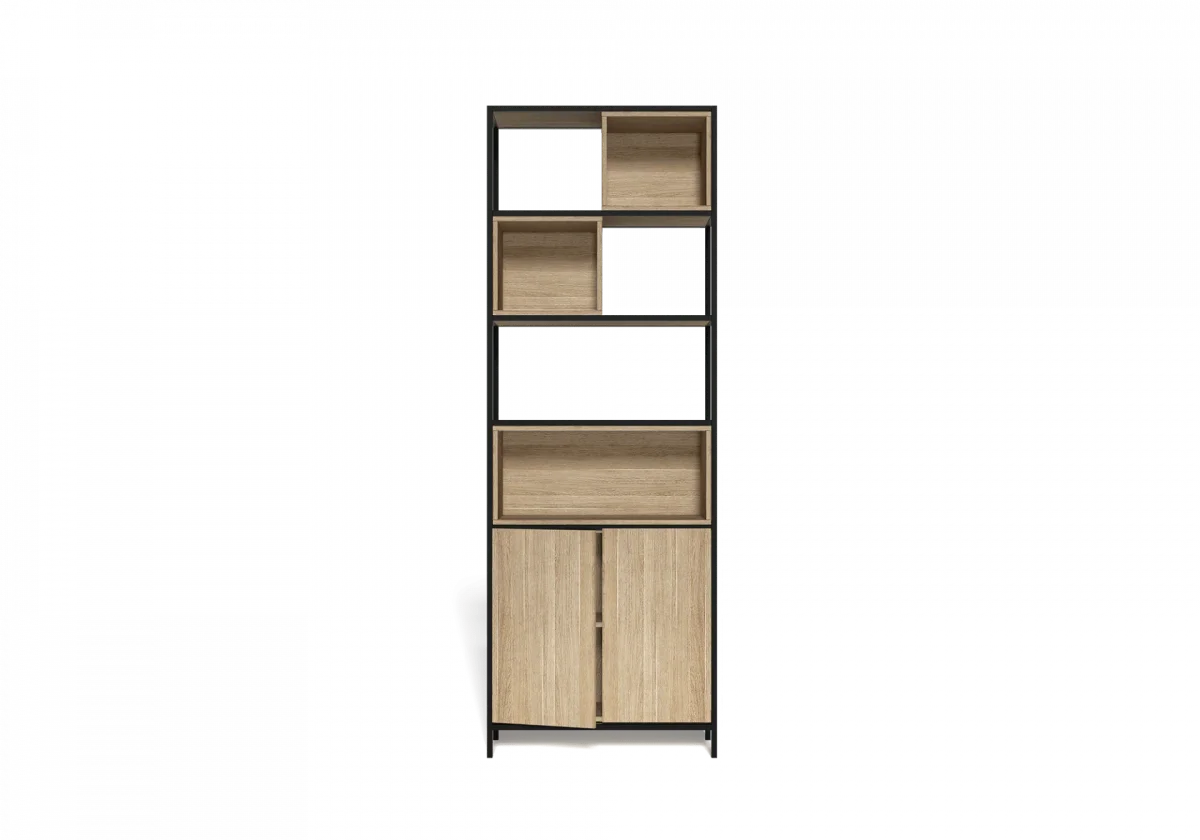 OL Rhodes Metal Framed 2 Door 1 Bay Credenza