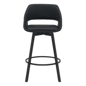 VI District PU Leather Upholstered Metal Base Bar Chair thumbnail 7