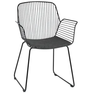 SH Angel Metal Armchair with Seat Cushion - White thumbnail 3