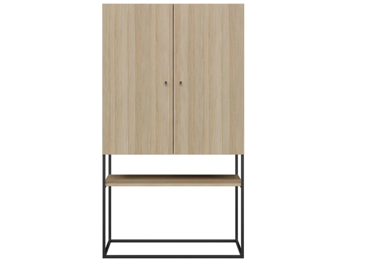 DD Bobbi Welded Framed 2 Door Cupboard with Open Shelf