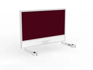 OL Studio Screen with Ducting for Agile Individual Desk – Breath Fabric with White Frame thumbnail 15