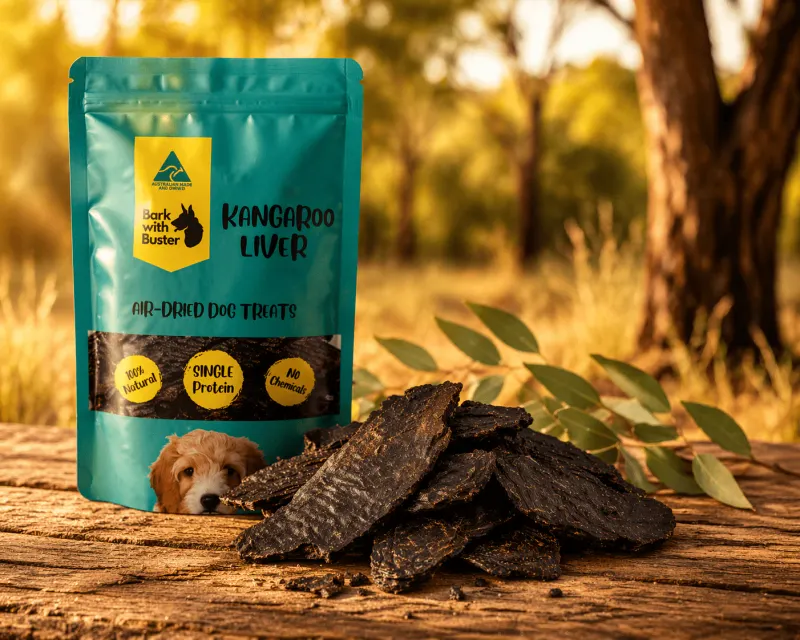 Bark with Buster Kangaroo Liver Dog Treats 100% Bestseller — 750g