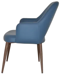 EZ Albury Walnut Colour Metal Leg Upholstered Hospitality XL Armchair thumbnail 10