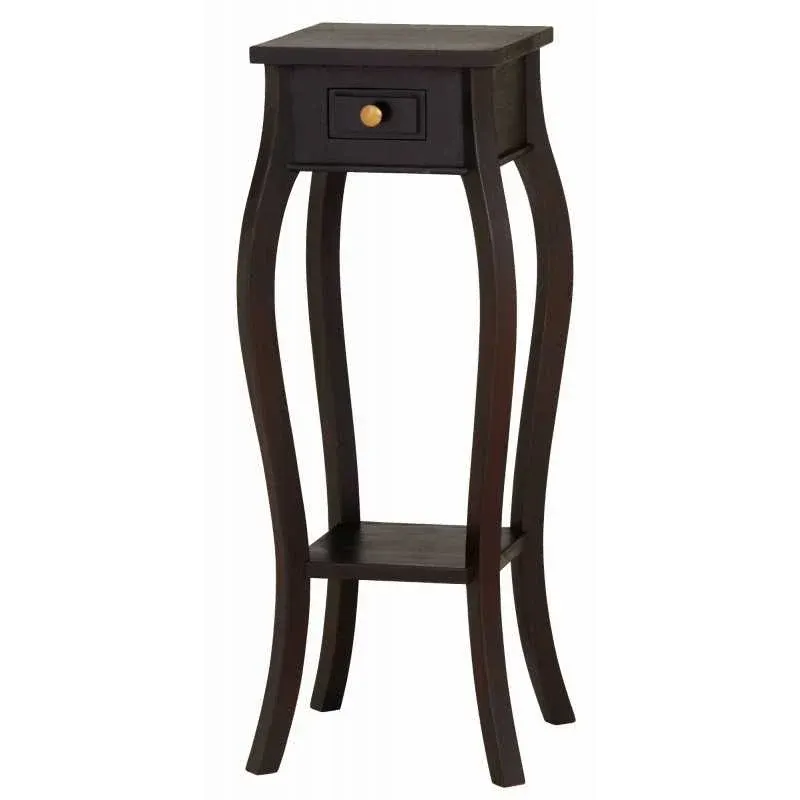 CT Queen Ann Solid Timber 1 Drawer Cabriol Leg Plant Stand