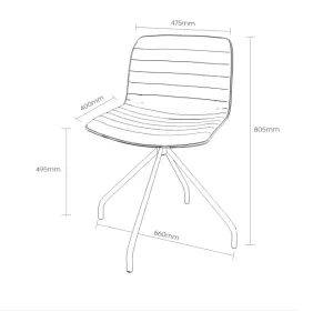 OL Smooth Fabric Upholstered Metal 4 Legs Breakout Chair thumbnail 2