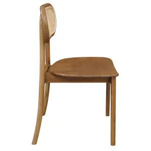 CT Kelly Solid Timber Rattan Back Dining Chair thumbnail 3